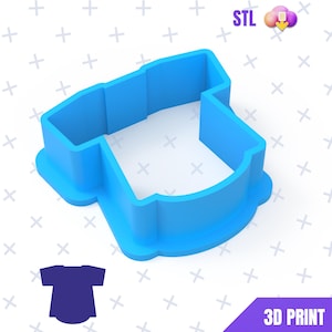 Baby Outfit Cookie Cutter STL File Digital Download ,Baby Outfit Cookie Cutter STL File