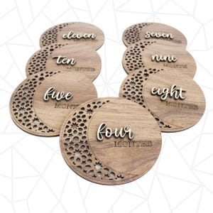 Baby Monatlicher Meilenstein SVG / Baby Monatlicher Meilenstein Runden SVG / Glowforge Cricut & Silhouette / Hallo Welt SVG / Baby geschnitten Datei