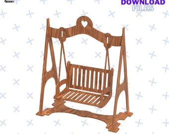 Wooden Swing For Dolls / Swing SVG / Swing For Laser Cut & CNC/ Kids Toys /  Swing Kids Toy