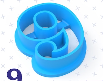 Number 9 Cookie Cutter STL File: 3D Printer Download