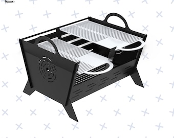 Bbq Plan / Two Adjustable Grilles / Fire Pit For Camping / Collapsible Barbecue / Diy BBQ / CNC Plasma CNC Laser Firepit / 3mm Material Tick