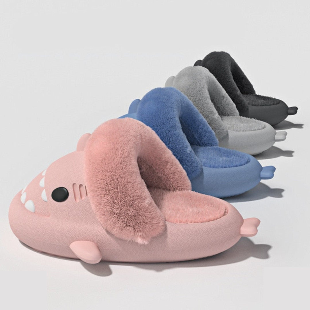 Shark Slides Comfy Soft Slip-ons Slippers for Men and - Etsy