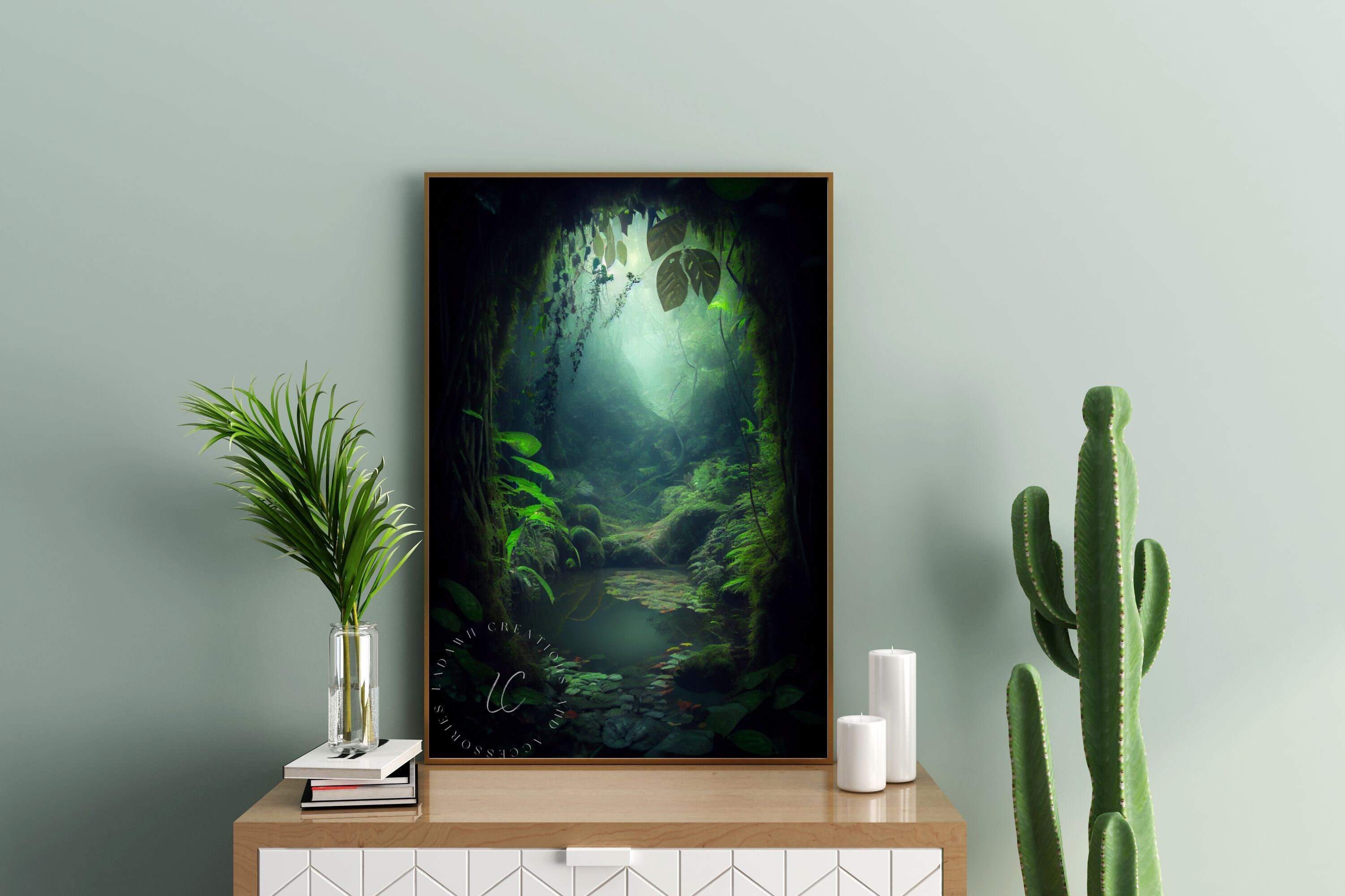 Seaside Top - Rainforest Print