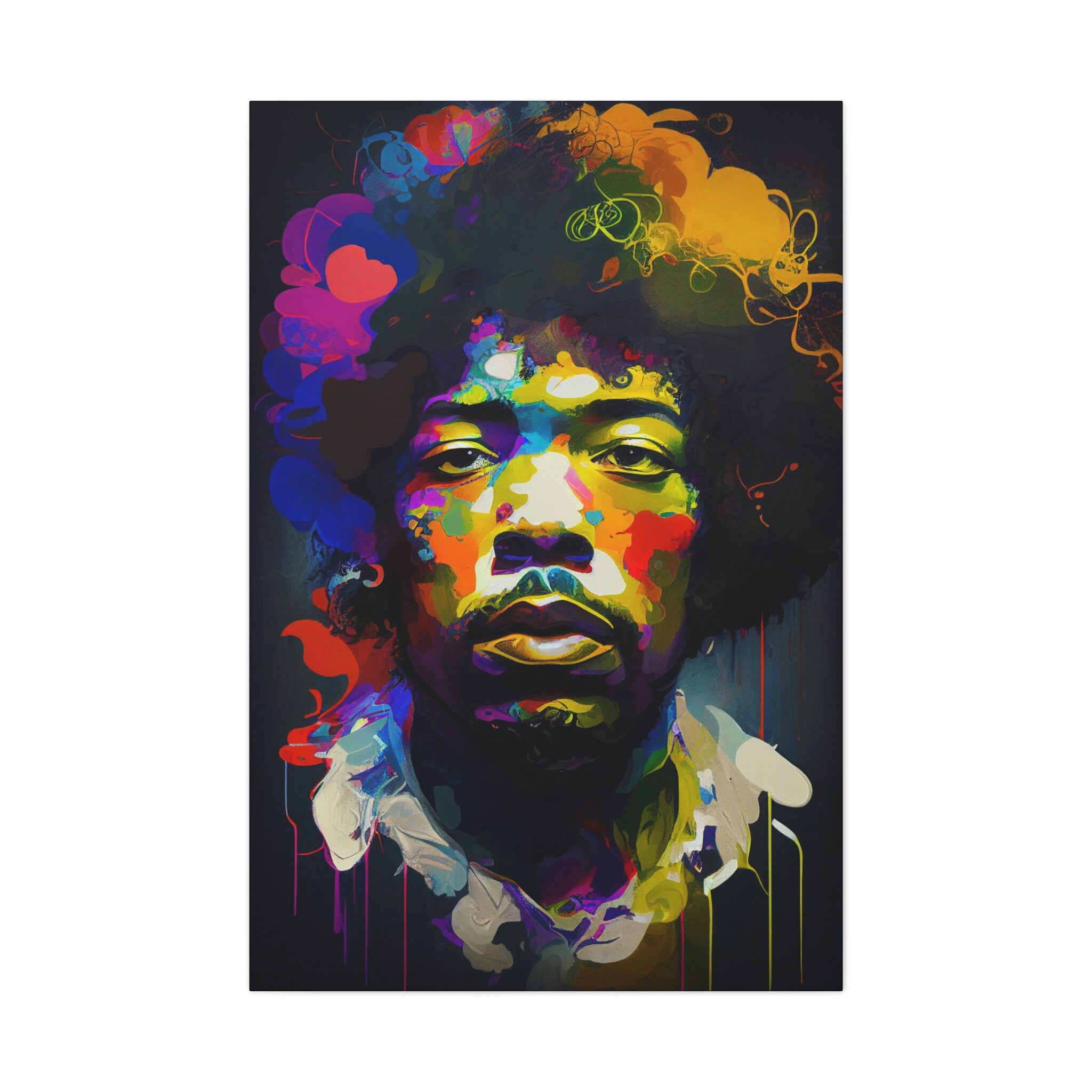 ジミ・ヘンドリックスの絵画 - キャンバスに描かれたジミ
