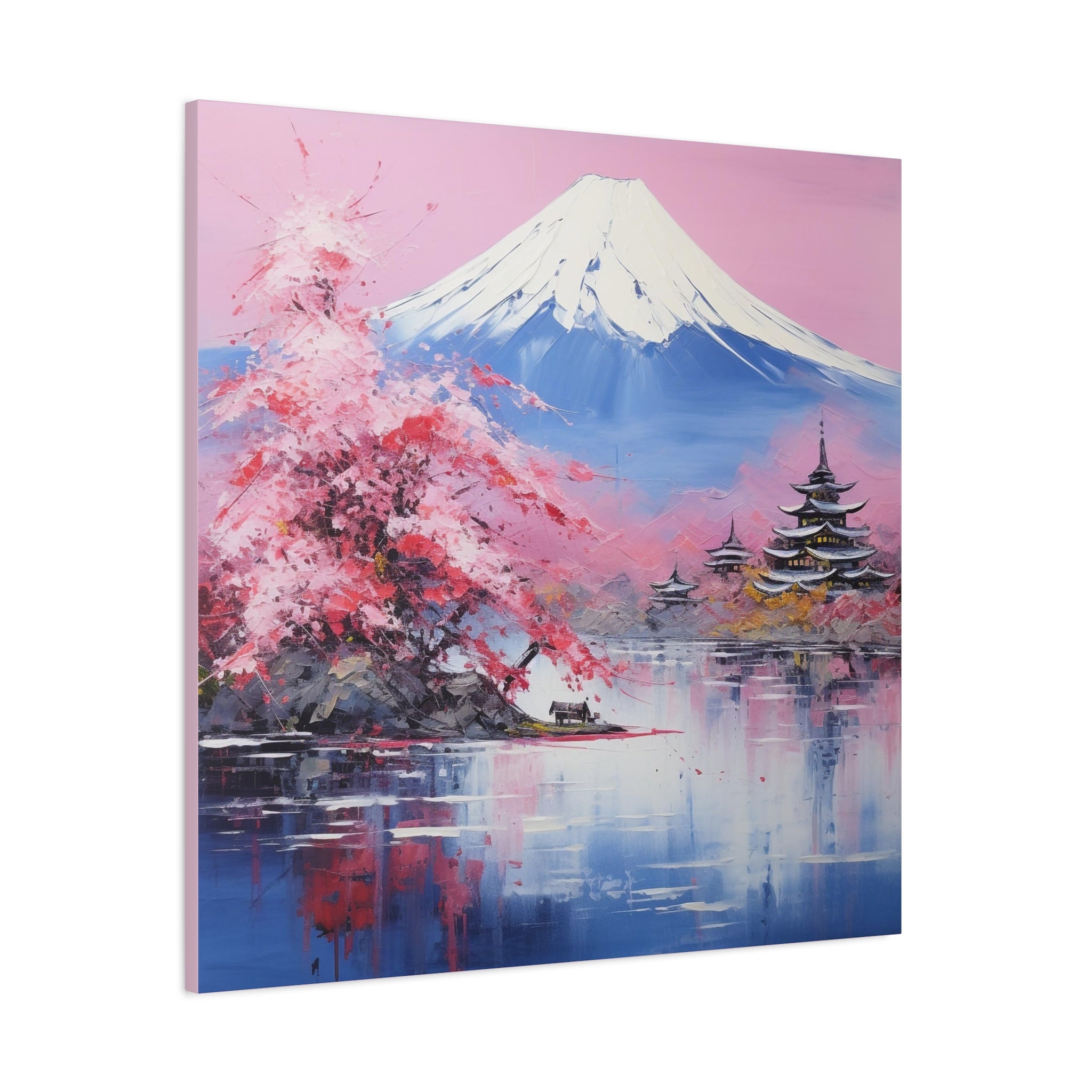 富士山の絵画 - 富士山の美しい抽象画 - 日本のキャンバス - Etsy 日本
