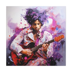 Prince Painting - abstract painting of Prince, the legendary musician and performer