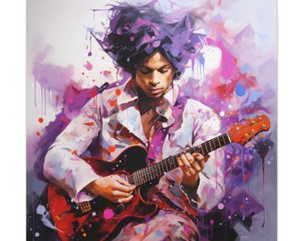 Prince Painting - abstract painting of Prince, the legendary musician and performer