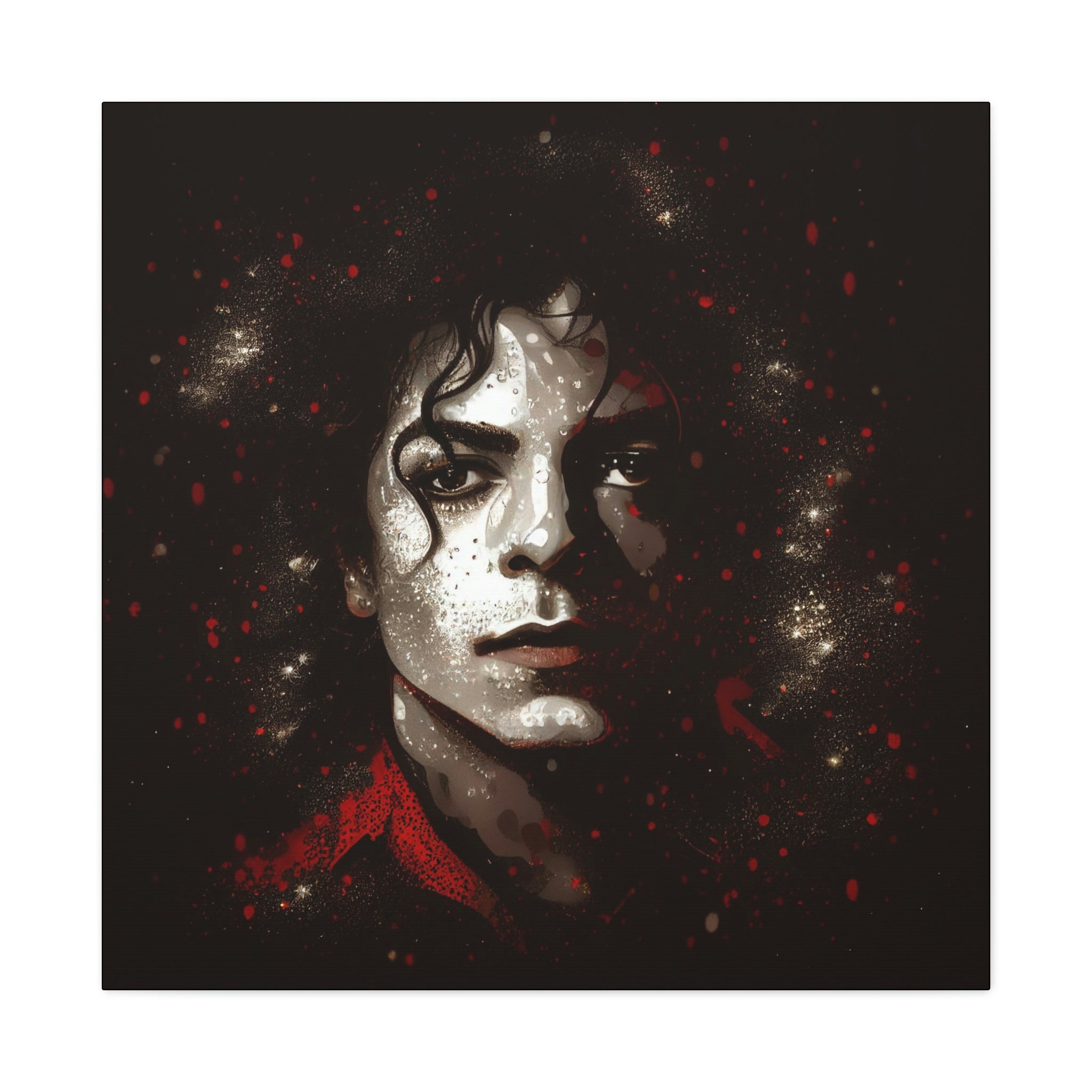 Michael Jackson Painting Abstract Square Canvas Portrait - Etsy