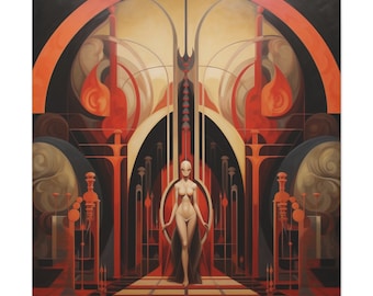 Art Deco Artwork - Art Deco Print, Art Deco Wall Art, Art Deco Painting