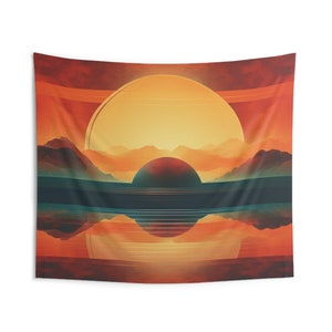 Sunset Tapestry for dorm room wall, wall decor for dorm, tapestry dorm room