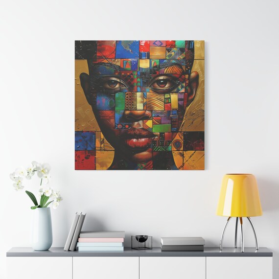 アフリカの絵画 - アフリカの壁画 - 抽象画の女性 - Etsy 日本