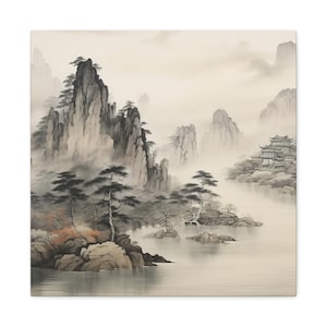 Chinesische Malerei - natürliche chinesische Landschaftsmalerei, chinesische Wandkunst Bild 7