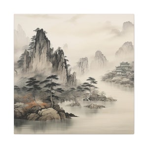 Chinesische Malerei - natürliche chinesische Landschaftsmalerei, chinesische Wandkunst Bild 9