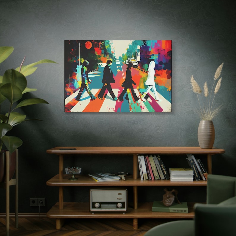Beatles Painting Abbey Road the Beatles Wall Art Using Abbey Road Cover ...