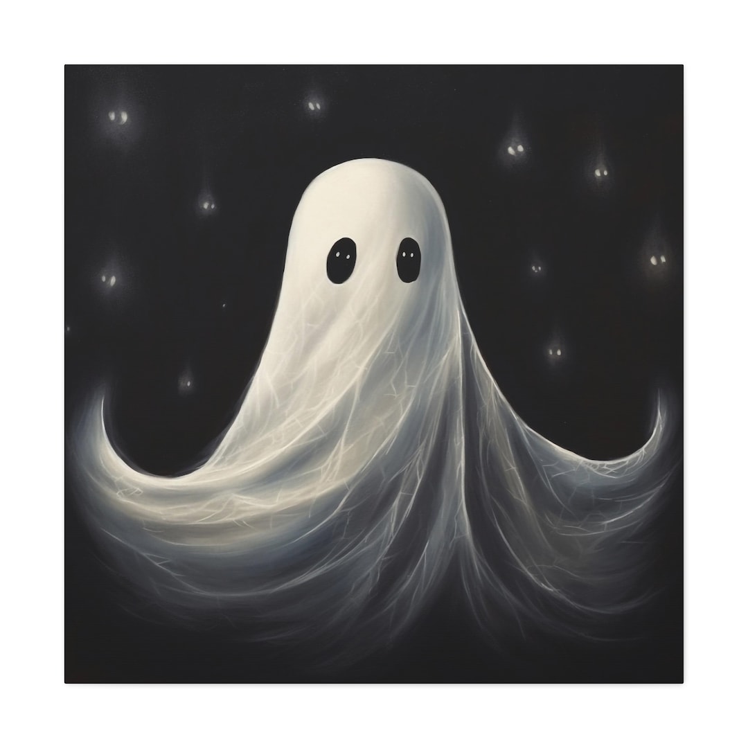 Cute Ghost Painting Halloween Painting Cute Halloween Wall Art