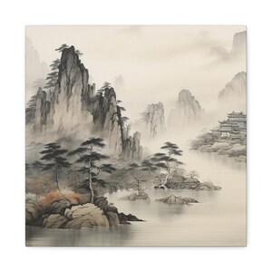 Chinesische Malerei - natürliche chinesische Landschaftsmalerei, chinesische Wandkunst Bild 6