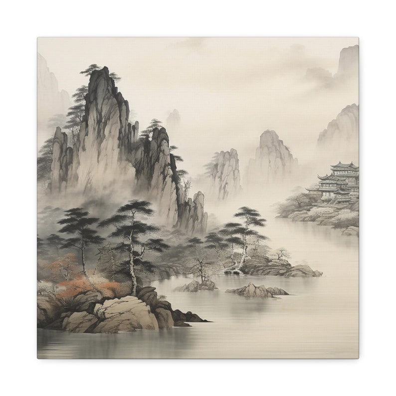 Chinesische Malerei - natürliche chinesische Landschaftsmalerei, chinesische Wandkunst Bild 6