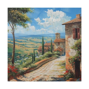 Italy Wall Art - Italian painting of Tuscan countryside