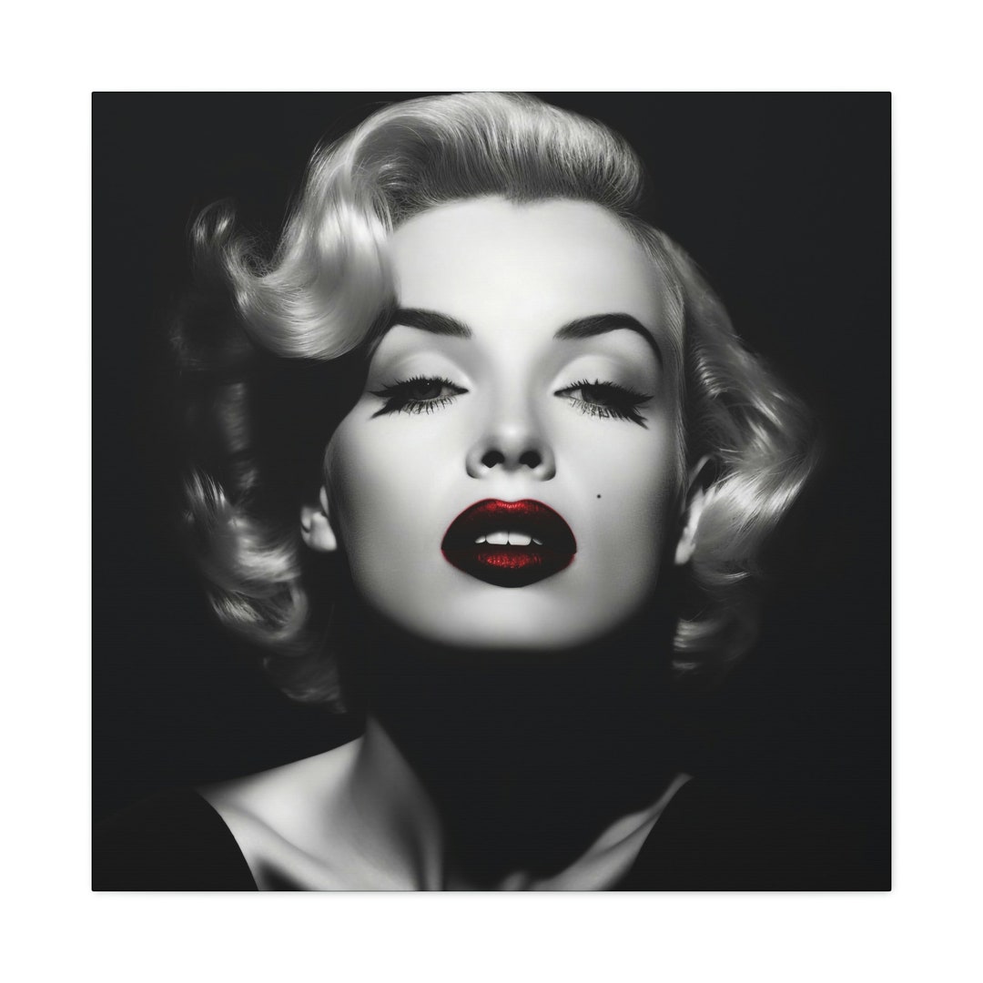 原画・手書き・キャンバスアート・マリリンモンロー『赤い唇』アクリル絵画 原画・手書き・キャンバスアート・マリリンモンロー『赤い唇』アクリル