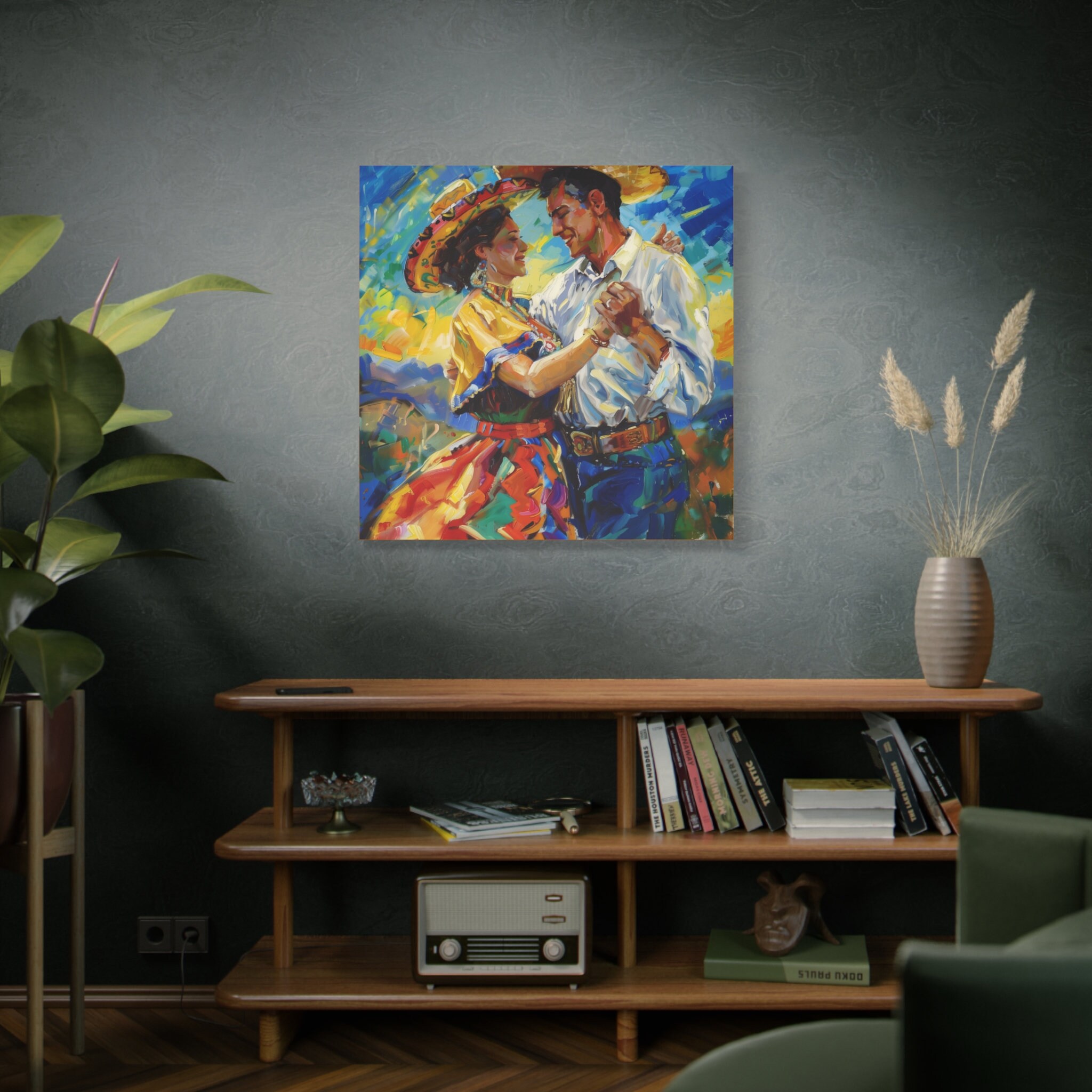 メキシコのダンスアート メキシコのフォークダンス キャンバス壁アート