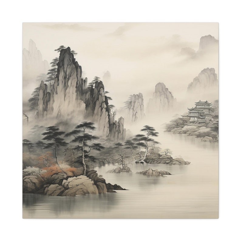 Chinesische Malerei - natürliche chinesische Landschaftsmalerei, chinesische Wandkunst Bild 10