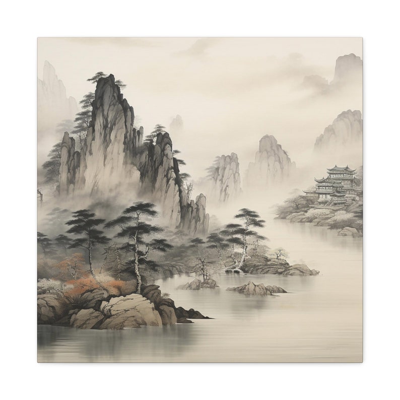 Chinesische Malerei - natürliche chinesische Landschaftsmalerei, chinesische Wandkunst Bild 8