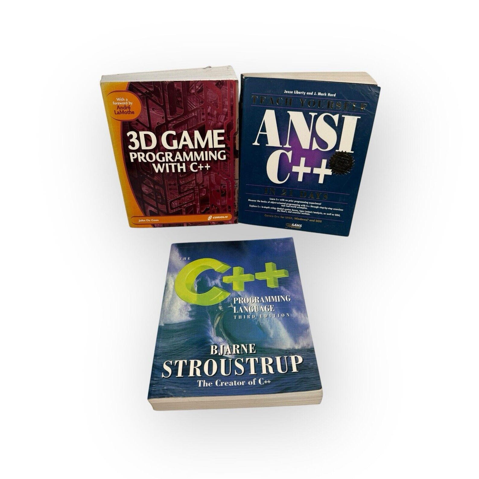 Lot of 3 C++ Education Books 3D Game Programming, ANSI, & C++ ...