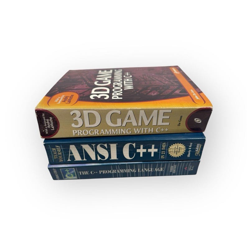 Lot of 3 C++ Education Books 3D Game Programming, ANSI, & C++ ...