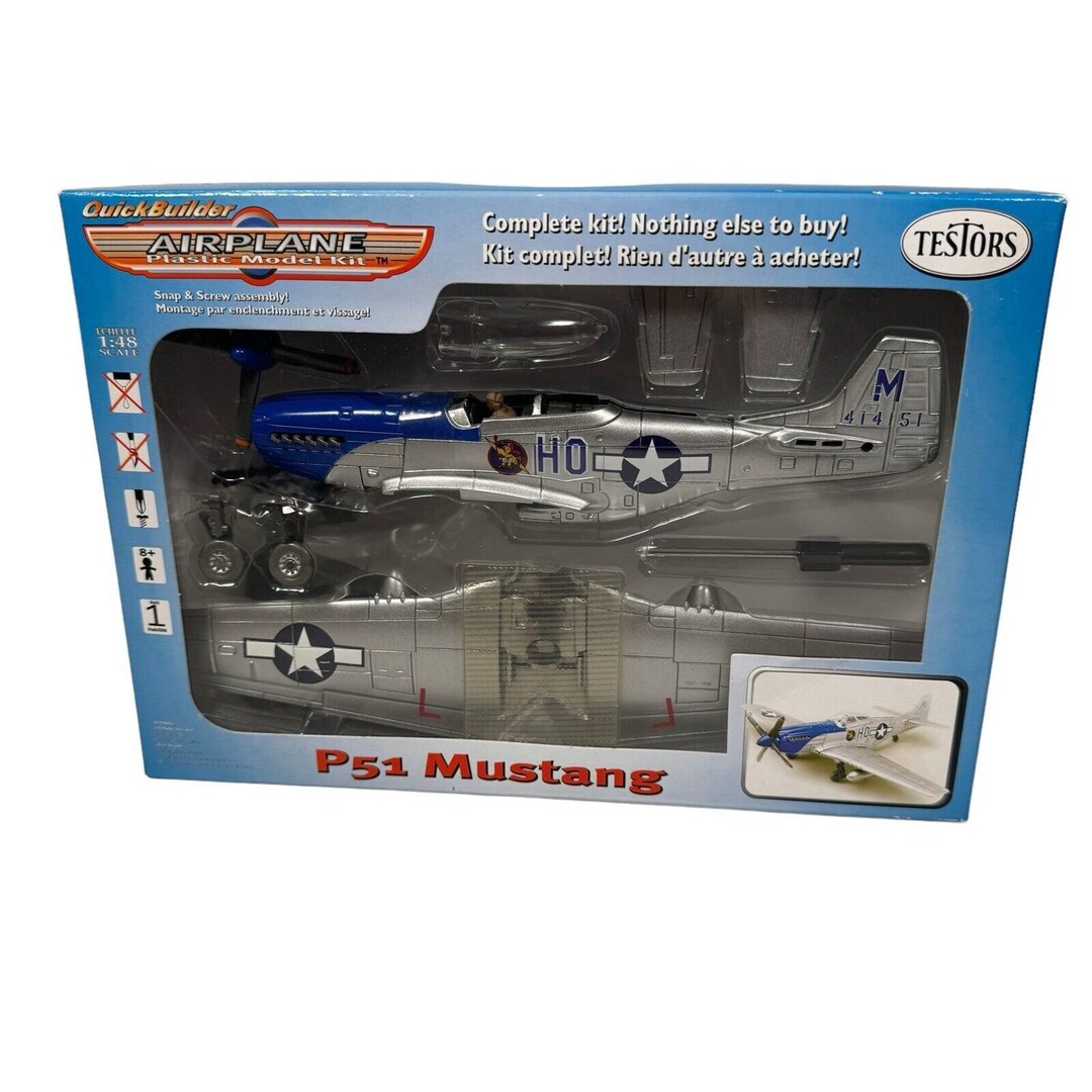 Brand New Sealed Testors Quickbuild Model Airplane Kit 148 Scale P51