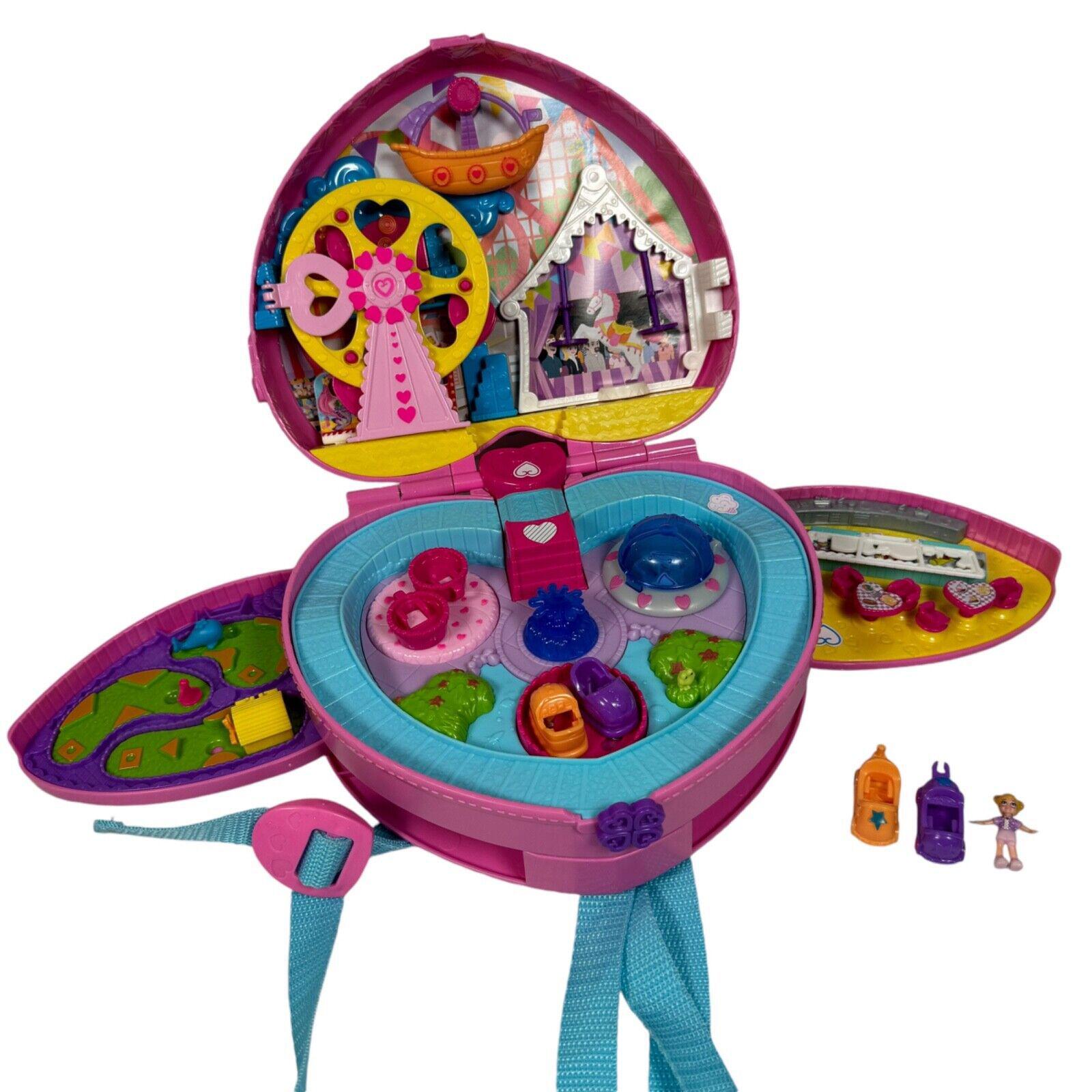 Polly Pocket Theme Park Tiny is Mighty Playset Backpack Heart Shape With Straps Etsy UK