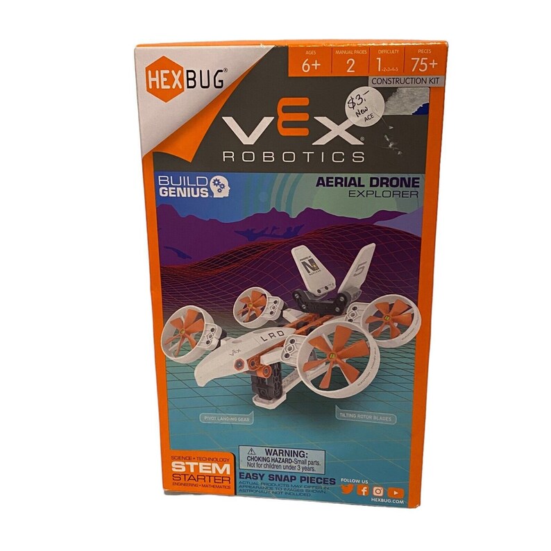 HEXBUG Vex Robotics Aerial Drone Explorer STEM Starter Construction Kit