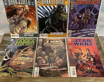 Mixed Lot 6 Star Wars Dark Horse Comic Books VG Dark Times At Stars End & More