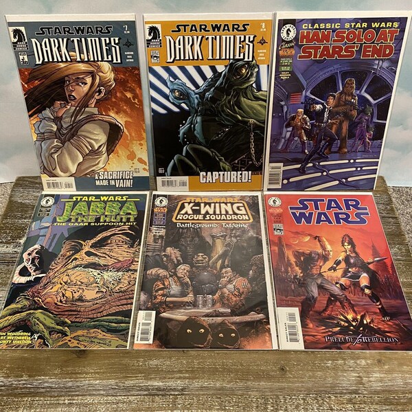 Mixed Lot 6 Star Wars Dark Horse Comic Books VG Dark Times At Stars End & More