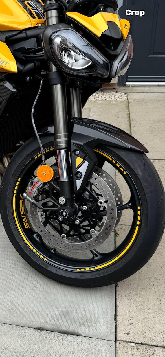 Cosmic Yellow Wheel Vinyl Kit Triumph Street Triple 765RS - Etsy