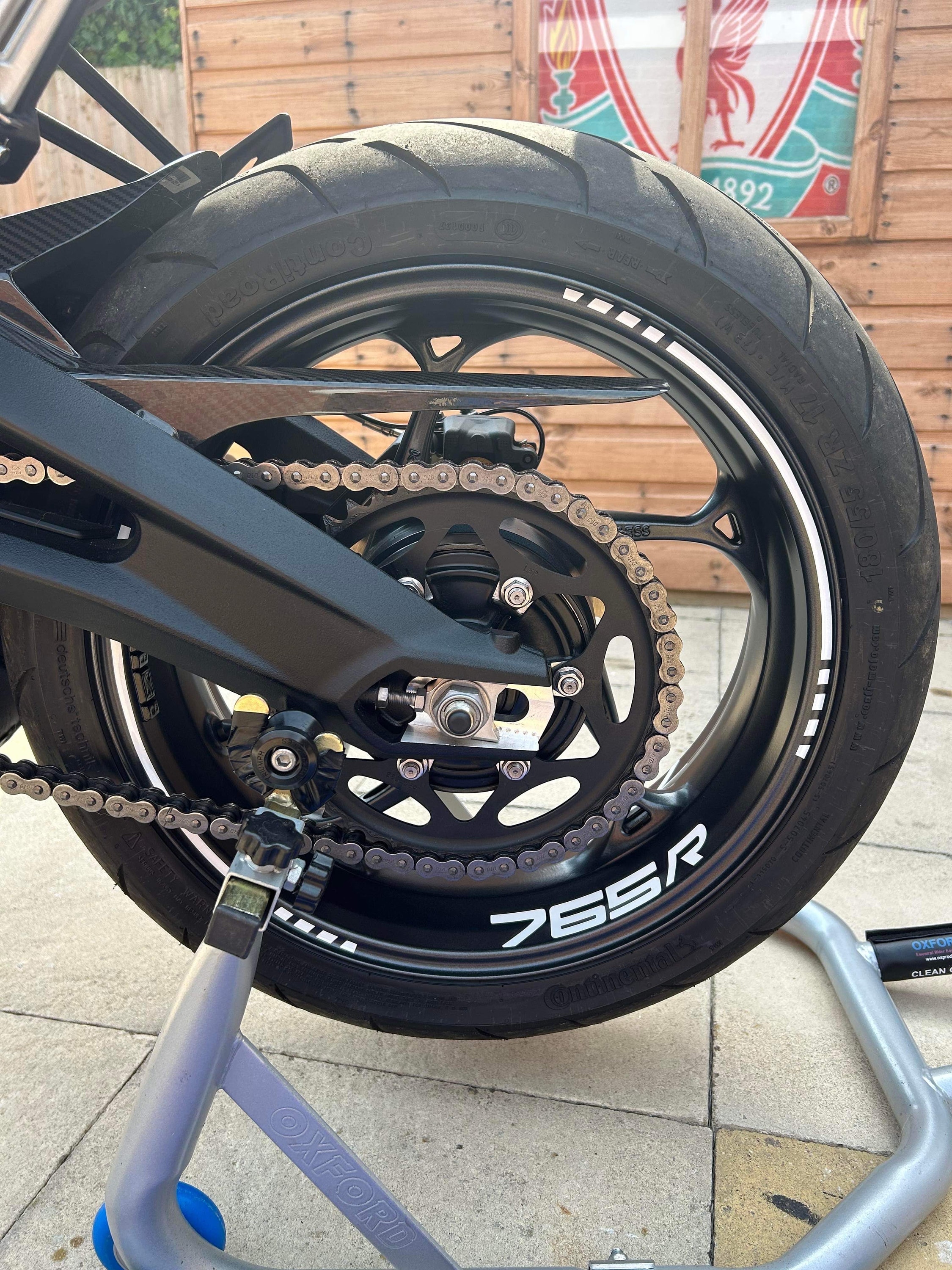 Crystal White Wheel Vinyl Kit Triumph Street Triple - Etsy