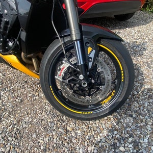 Triumph Street Triple 765RS Cosmic Yellow Wheel Vinyl Kit image 6