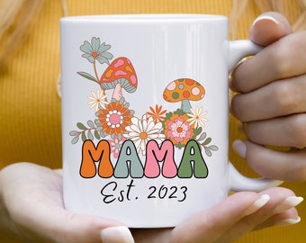 Mama Established 2023 Mug Gift Mug for Mommy Mama Coffee Mug Mama Est Gift Pregnancy Reveal Mug New Mom Baby Shower Gift Mom To Be Mug