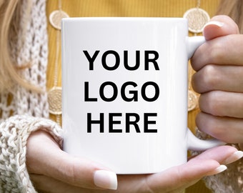 Custom Logo Coffee Mug with Your Business Logo Customized Mug Personalized Logo Mug Customized Company Logo Gift for Employer No Minimum
