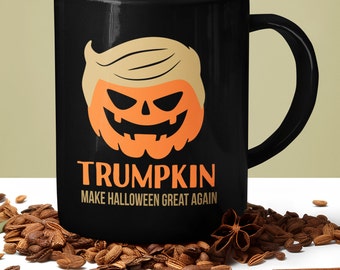 Funny Sarcastic 2024 Election Mug Trumpkin Make Halloween Great Again Funny Republican Democrat Politics Enthusiast Political Mug for Him