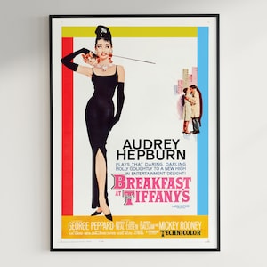 Framed, Breakfast at Tiffanys, Movie Poster Remastered