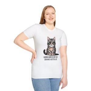 Cute Cat Lover T-Shirt, Funny Cat Shirt, Animal Lover Gift, Pet Owner Tee, Gift for Cat Moms and Dads