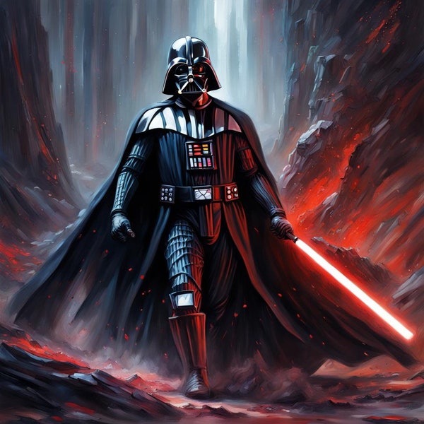 Darth Vader Walking with a Lightsaber, Star Wars Digital Download