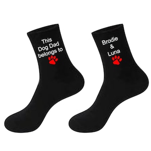 This Dog Dad/Mum Belongs To Gift for Pet Lover Dog Mum Dog Dad Socks Gift