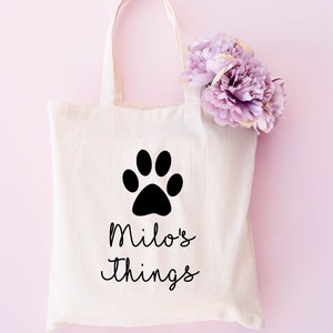 Personalised Dog Things Tote Bag, Dog stuff  Tote Bag, Dog Mum Gift, Gift for Dog Lover, Personalised Dog Gift, Pet Lover Gift, Dog Dad Gift