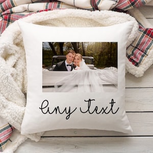 Personalised Printed Photo Cushion Cover, Any Photo Any Text, Pillow, Personalised Family Gift Family Portrait, Pet Lover, Wedding Gift