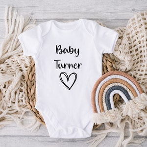 Personalised Pregnancy Announcement Baby Unisex Baby Grow, New Baby, Coming Home Gift, Baby Shower Gift, New Mum and Dad