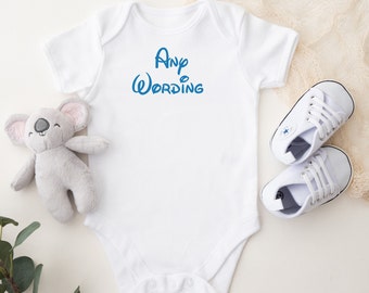 Personalised Custom Baby Name Vest Baby Grow Bodysuit Any Text Any Colour New Baby Gift for Mum Baby Shower Gift