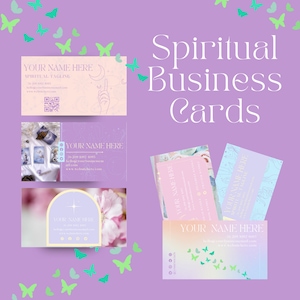 Spiritual Business Cards | Business Card Template | Spiritual Logo | Editable Business Card | Business Logo Design | Tarot Card Logo