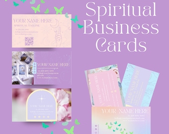 Spiritual Business Cards | Business Card Template | Spiritual Logo | Editable Business Card | Business Logo Design | Tarot Card Logo