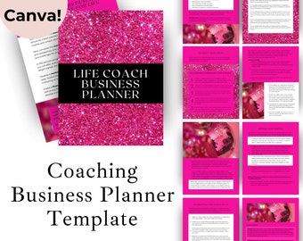 Coaching Business Plan Template | Life Coach Business Plan Template | Small Business Planner | Editable Canva Template